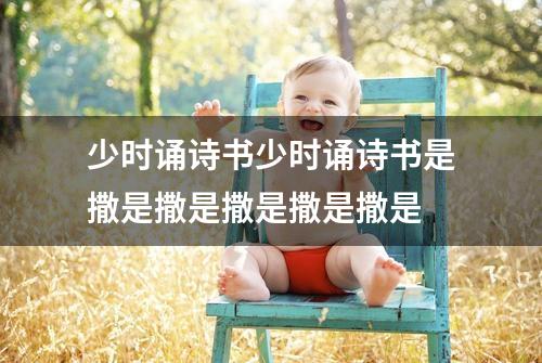 少时诵诗书少时诵诗书是撒是撒是撒是撒是撒是